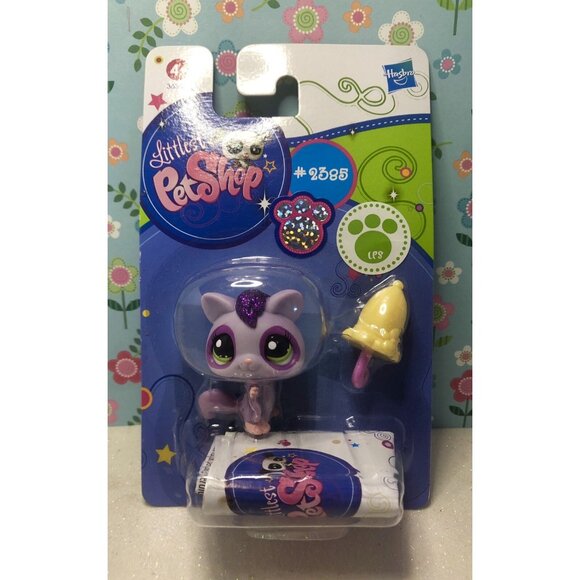 Authentic Littlest Pet Shop # 2385 NIB Purple Glitter Sparkle Sugar Glider Euro - Picture 2 of 2